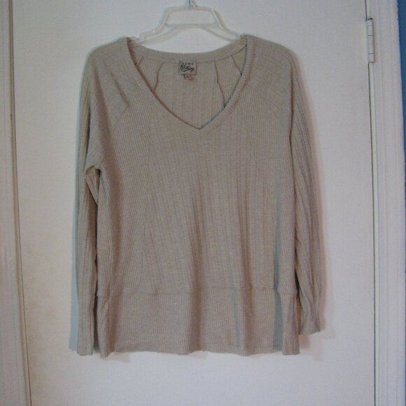 Como Vintage Sweaters - * Como Vintage Sweater XL EUC tan Long Sleeve Ribbed Knit Top Super Soft
